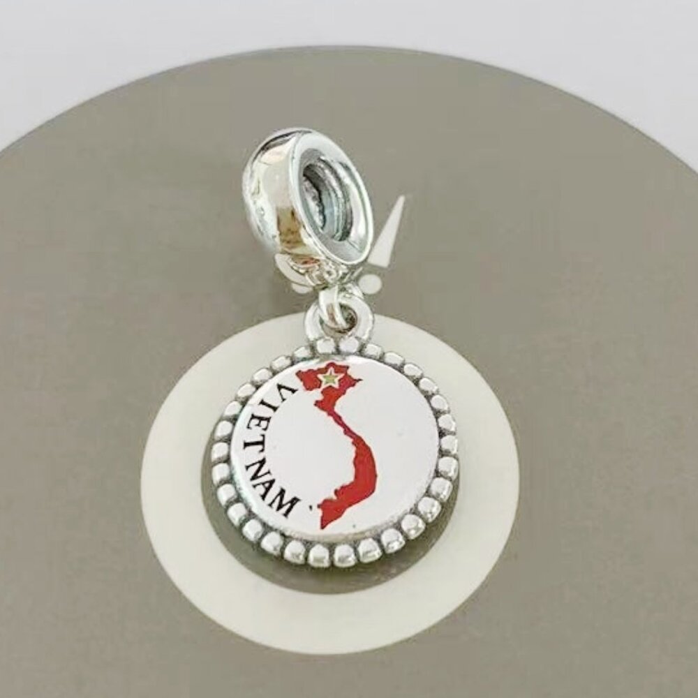 Pandora VIETNAM Map Pendant Charm
